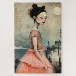 素晴らしい風変わりヴィンテージガール難しい ジグソーパズル