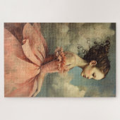 素晴らしい風変わりヴィンテージガール難しい ジグソーパズル (横)