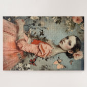 素晴らしい風変わりヴィンテージガール難しい ジグソーパズル (横)