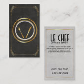 素晴らしい食事の名刺のテンプレート上品なカード 名刺 (正面/裏面)