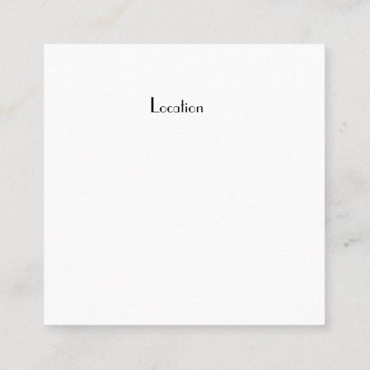 素晴らしい食事の飲食業カード スクエア名刺 (裏面)