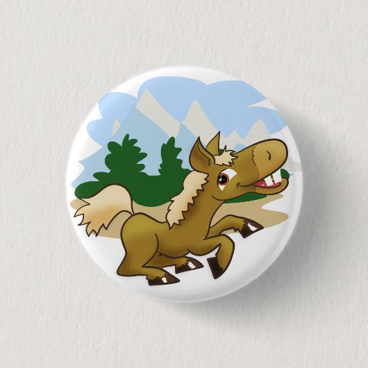 素晴らしい駆け馬 缶バッジ (正面)