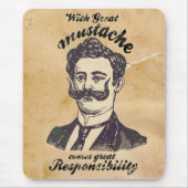 素晴らしい髭によって素晴らしい責任を来ます マウスパッド (正面)