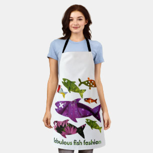 素晴らしい魚のファッション エプロン