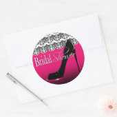 素晴らしい鱗片状ダマスクスチレットブライダルシャワー ラウンドシール (封筒)