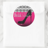 素晴らしい鱗片状ダマスクスチレットブライダルシャワー ラウンドシール (バッグ)