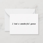 素晴らしい鵞鳥 ノートカード (裏面)