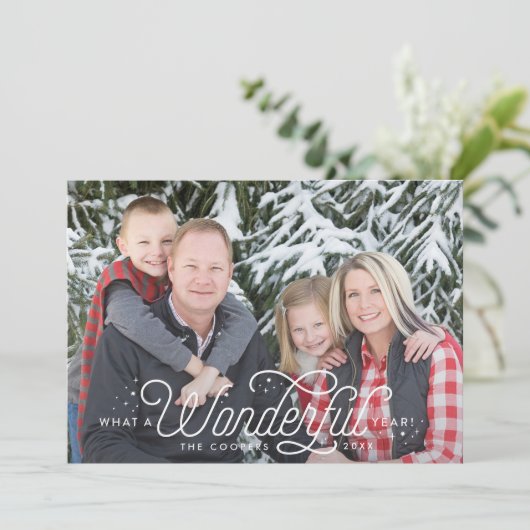 素晴らしい1年のフルブリードクリスマスカード シーズンカード (スタンド正面)