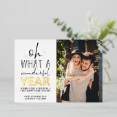 素晴らしい1年 |お正月の写真実在 箔シーズンカード (立ち正面)