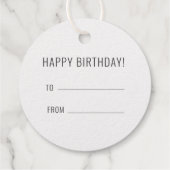 素晴らしい100人の女性の誕生日のガラスエレガント フェイバータグ (裏面)