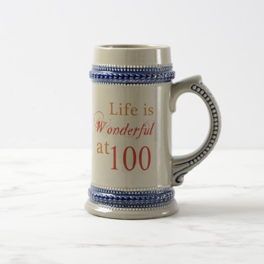 素晴らしい100番目の誕生日ギフト ビールジョッキ (右)