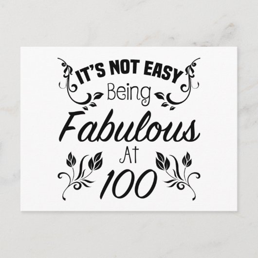 素晴らしい100誕生日 ポストカード (正面)