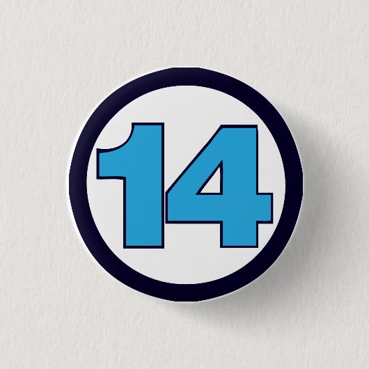 素晴らしい14 缶バッジ (正面)