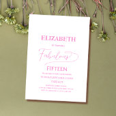 素晴らしい15ピンクのエレガントクラシックキンセアニラ 招待状