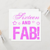 素晴らしい16誕生日 カード (正面/裏面インサイチュ)