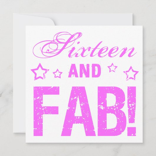 素晴らしい16誕生日 カード (正面)