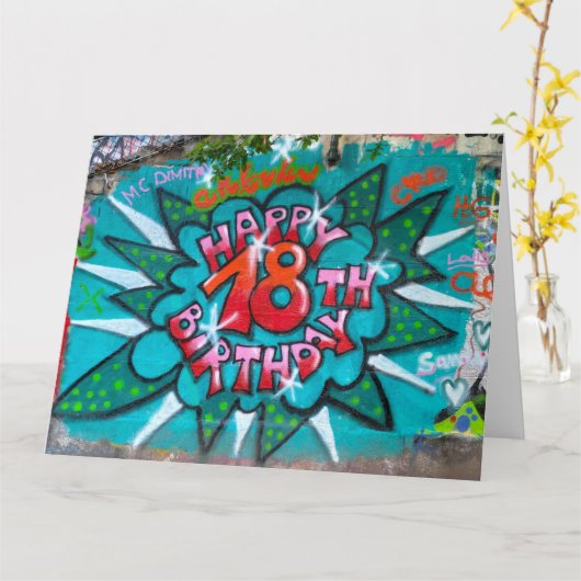 素晴らしい18誕生日を持つ カード (黄色い花)