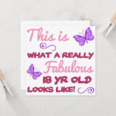 素晴らしい18誕生日 カード (正面/裏面インサイチュ)