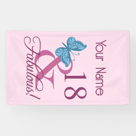 素晴らしい18誕生日 横断幕 (横)