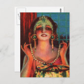 素晴らしい1920年代フラッパーのエラショーガール ポストカード (正面/裏面)