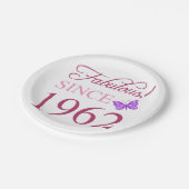 素晴らしい1962年の女性60番目の誕生日 ペーパープレート (アングル)