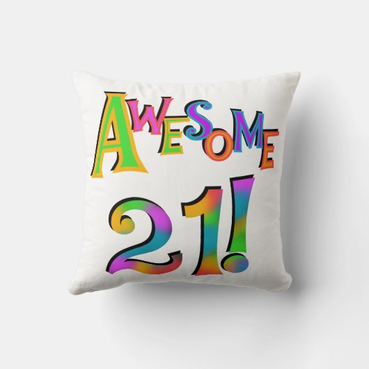 素晴らしい21枚の誕生日のTシャツおよびギフト クッション (裏面)