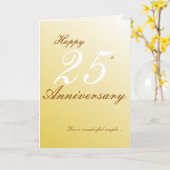 素晴らしい25周年を迎え、おめでとうございます カード (黄色い花)