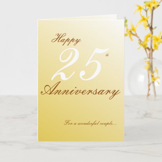 素晴らしい25周年を迎え、おめでとうございます カード (黄色い花)