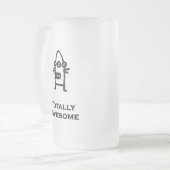 素晴らしい3つの目の馬蝿の幼虫全く フロストグラスビールジョッキ (正面左)