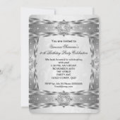 素晴らしい30エレガントダイヤモンドジェムシルバーホワイト写真 招待状 (裏面)