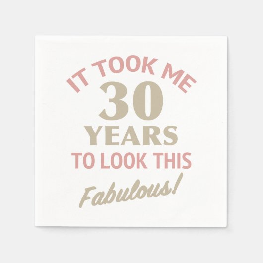 素晴らしい30歳の誕生日 スタンダードカクテルナプキン (正面)