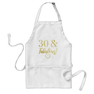 素晴らしい30歳の誕生日(金ゴールド) スタンダードエプロン