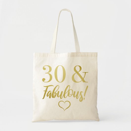 素晴らしい30歳の誕生日(金ゴールド) トートバッグ (正面)