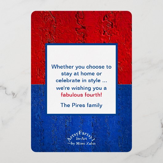 「素晴らしい4番目の願い」フラットフォイルカード 箔シーズンカード (裏面)