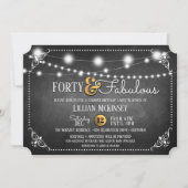 素晴らしい40のサプライズ誕生日パーティーの招待 招待状 (正面)