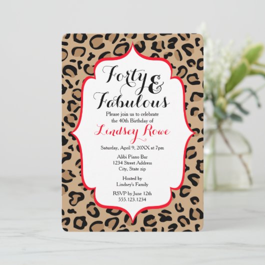素晴らしい40のヒョウ柄 招待状 (スタンド正面)