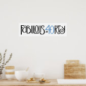 素晴らしい40ブラックブルーロングポスター ポスター (キッチン)