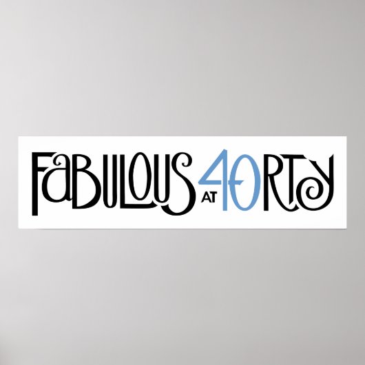 素晴らしい40ブラックブルーロングポスター ポスター (正面)