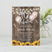 素晴らしい40日素朴花クイーン40歳の誕生日 招待状 (スタンド正面)