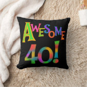 素晴らしい40枚の誕生日のTシャツおよびギフト クッション (ブランケット)