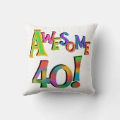 素晴らしい40枚の誕生日のTシャツおよびギフト クッション (裏面)