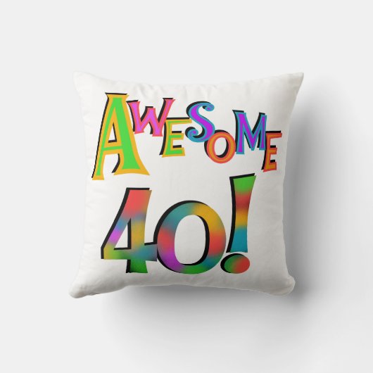 素晴らしい40枚の誕生日のTシャツおよびギフト クッション (裏面)