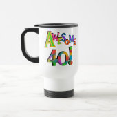 素晴らしい40枚の誕生日のTシャツおよびギフト トラベルマグ (左)