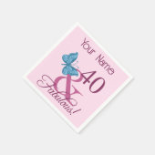 素晴らしい40歳の誕生日 スタンダードカクテルナプキン (角)