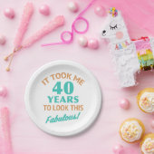 素晴らしい40歳の誕生日 ペーパープレート (パーティー)