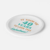 素晴らしい40歳の誕生日 ペーパープレート (アングル)