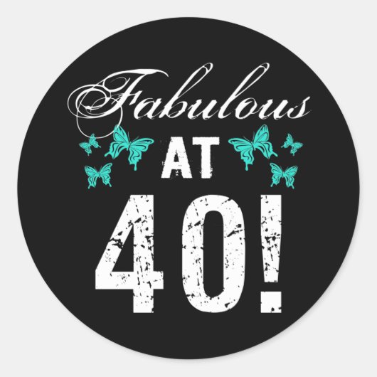 素晴らしい40歳の誕生日 ラウンドシール (正面)