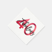 素晴らしい40番目 | シモダンッエレガントクレッド誕生日 スタンダードカクテルナプキン (角)