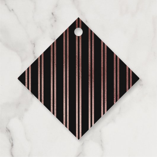 素晴らしい40番目 |モダンエレガントバラ金ゴールド誕生日 フェイバータグ (裏面)