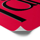 素晴らしい40白黒レッドロングポスター ポスター (角)